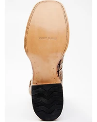 Cody James Men's Exotic Caiman Tail Skin Western Boots - Broad Square Toe