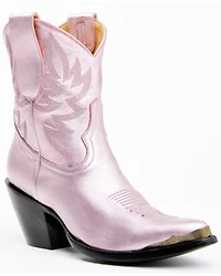 Idyllwind Women's Tickled Pink Metallic Leather Fashion Western Booties - Round Toe