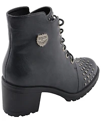 Milwaukee Leather Women's Studded Rocker Boots - Round Toe