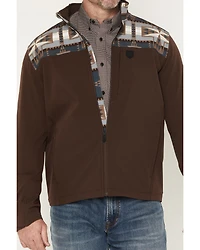 RANK 45® Men's Cheneka 2.0 Colorblock Southwestern Print Softshell Jacket