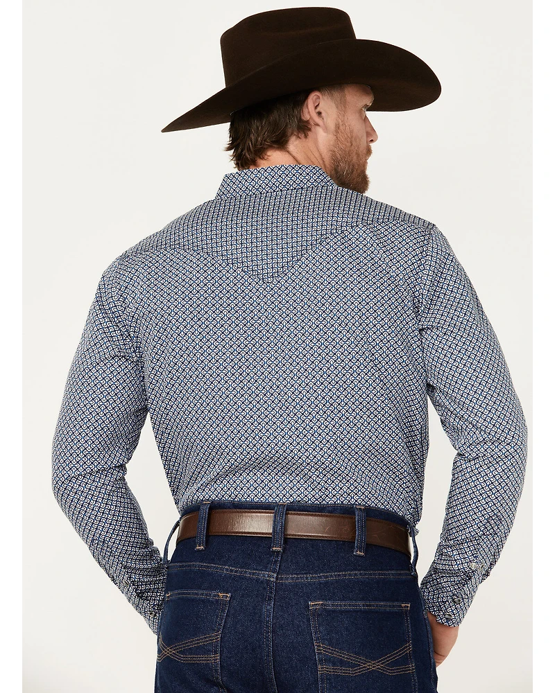 Cody James Men's Reride Geo Print Long Sleeve Snap Western Shirt