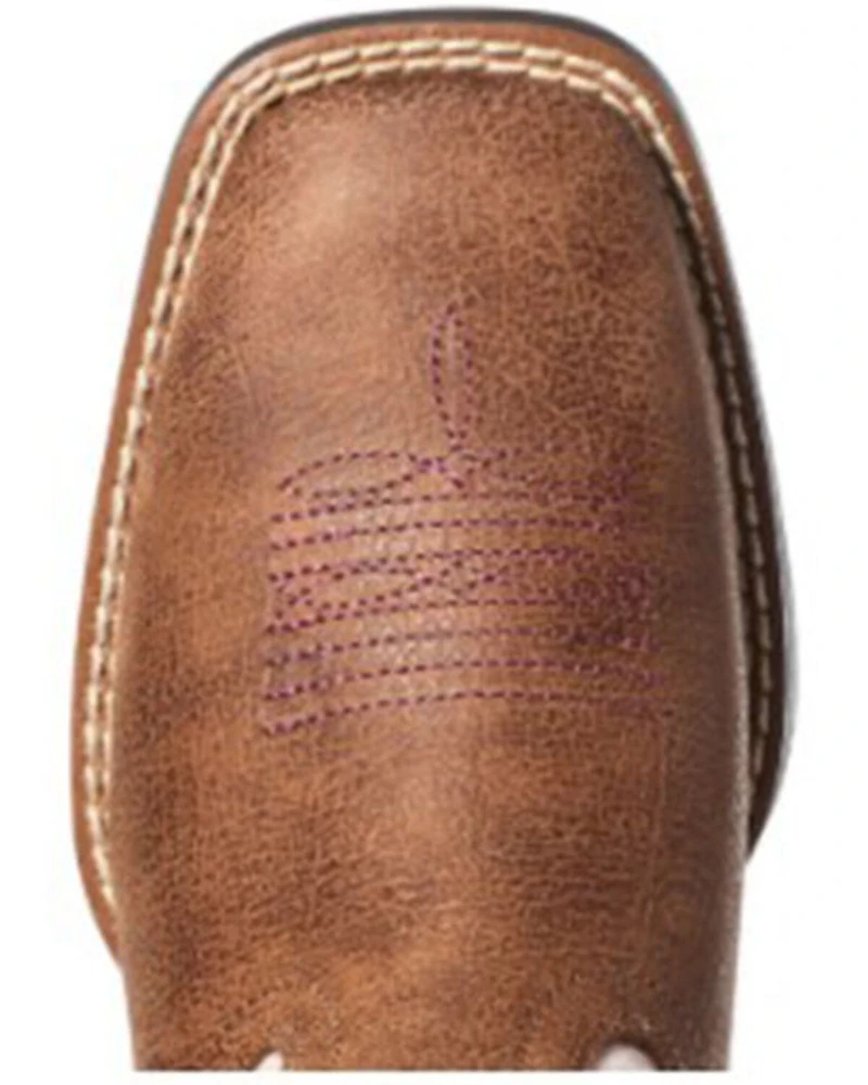 Ariat Girls' Double Kicker Western Boots - Broad Square Toe