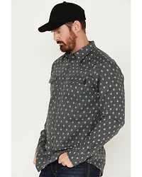 Cody James Men's FR Geo Print Long Sleeve Snap Work Shirt