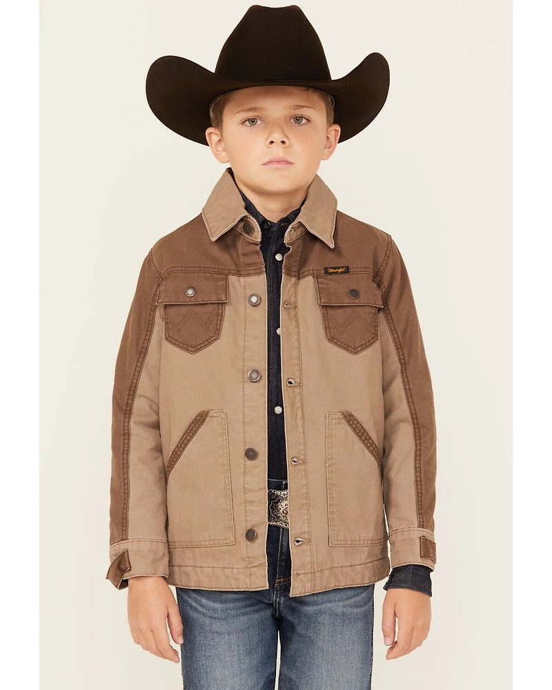 Wrangler Boys' Button-Down Long Jacket