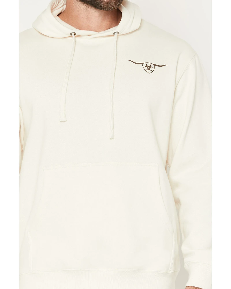 Ariat Men's Logo Shield Steerhead Graphic Hooded Sweatshirt
