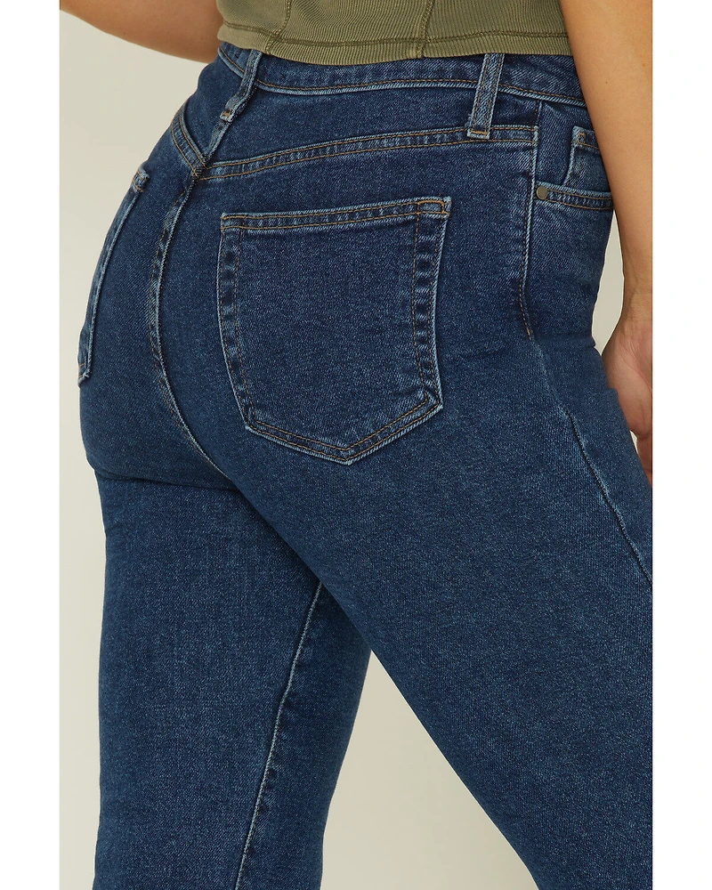 Just Black Denim Women's Dark Wash Kick Flare Jeans