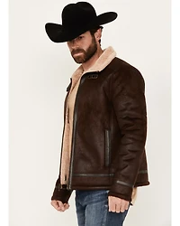 Moonshine Spirit Men's Sherpa Lined Faux Leather Jacket