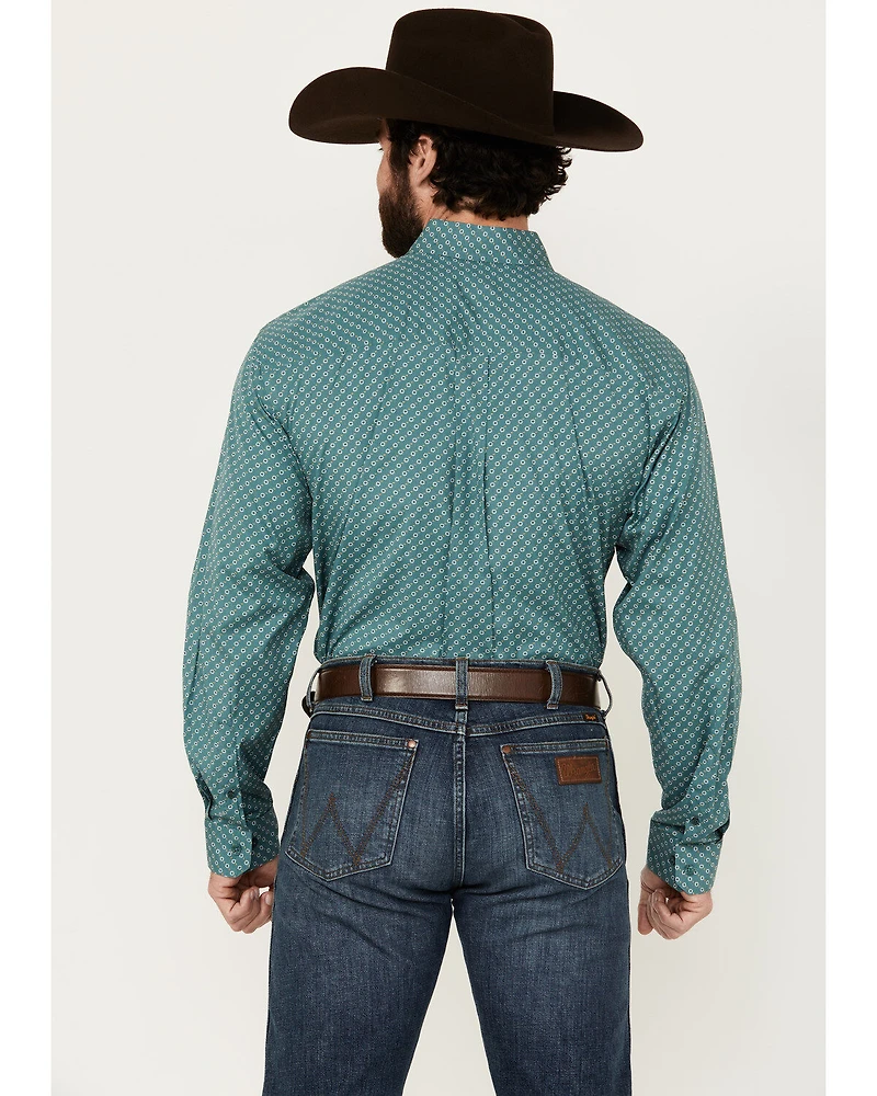 Cinch Men's Geo Print Long Sleeve Button-Down Western Shirt