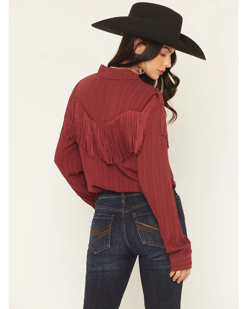 Idyllwind Women's Revive Fringe Long Sleeve Snap Crinkle Shirt