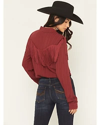 Idyllwind Women's Revive Fringe Long Sleeve Snap Crinkle Shirt