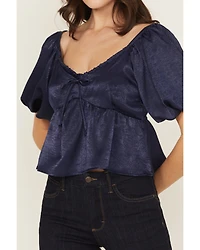 Shyanne Women's Solid Puff Sleeve Top