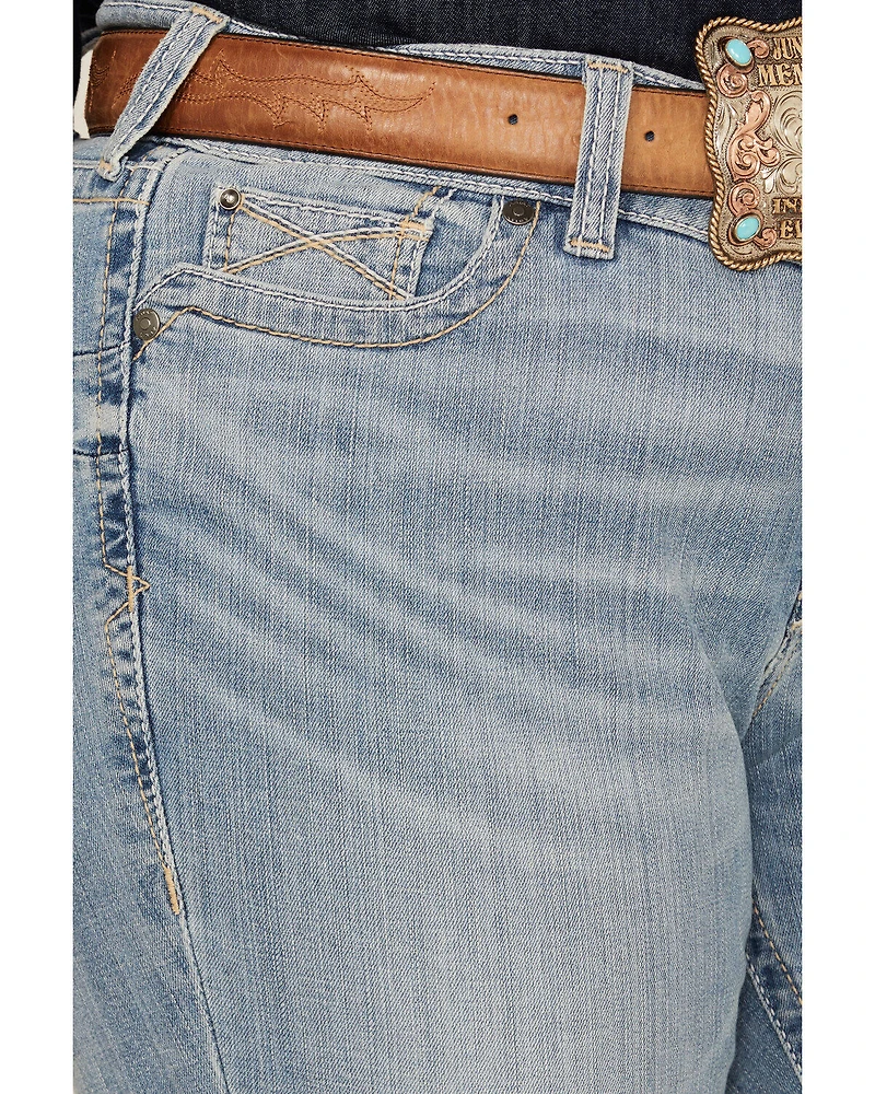 Ariat Women's Light Wash Mid Rise Kehlani Stretch Bootcut Jeans - Plus
