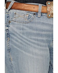 Ariat Women's Light Wash Mid Rise Kehlani Stretch Bootcut Jeans - Plus