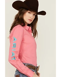 Ariat Women's Team Kirby Wrinkle Resistant Long Sleeve Button-Down Stretch Western Shirt