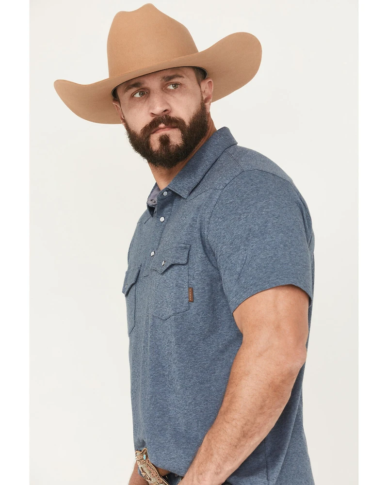 Ariat Men's Retro Southwestern Print Short Sleeve Snap Stretch Polo Shirt