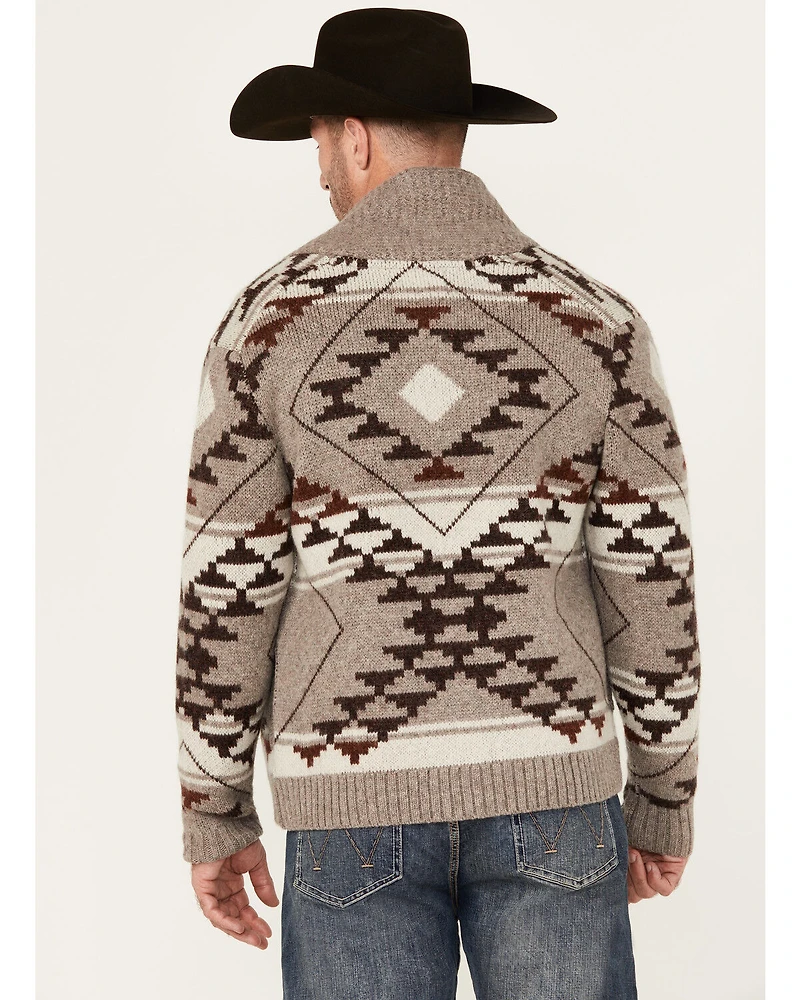 Cody James Men's Carson Southwestern Full Zip Chunky Sweater