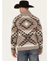 Cody James Men's Carson Southwestern Full Zip Chunky Sweater