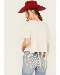 Goodie Two Sleeves Women's Aerosmith Fringe Graphic Tee