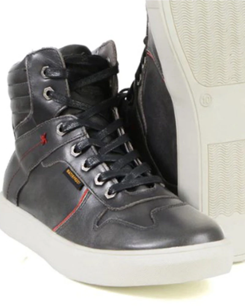 Milwaukee Leather Men's Vintage High-Top Reinforced Street Riding Waterproof Shoes Round Toe - Extended Sizes