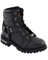 Milwaukee Leather Women's Harness Moto Boots - Soft Toe