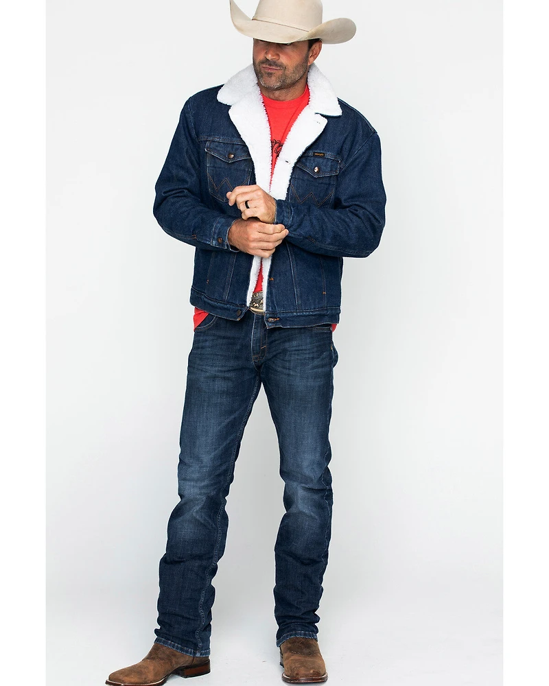 Wrangler Men's Sherpa Lined Denim Jacket