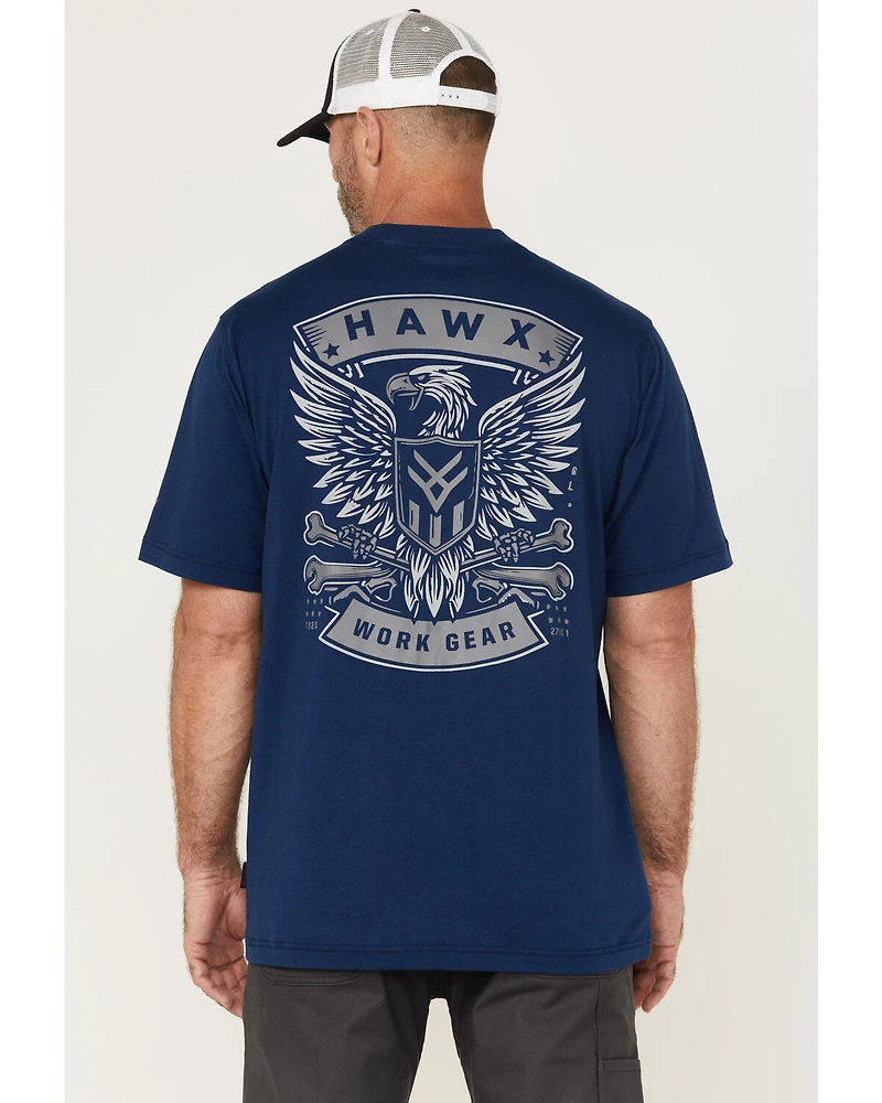 Hawx Men's Eagle Short Sleeve Graphic Work Shirt