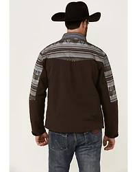 Hooey Men's Serape Striped Print Color Block Softshell Jacket
