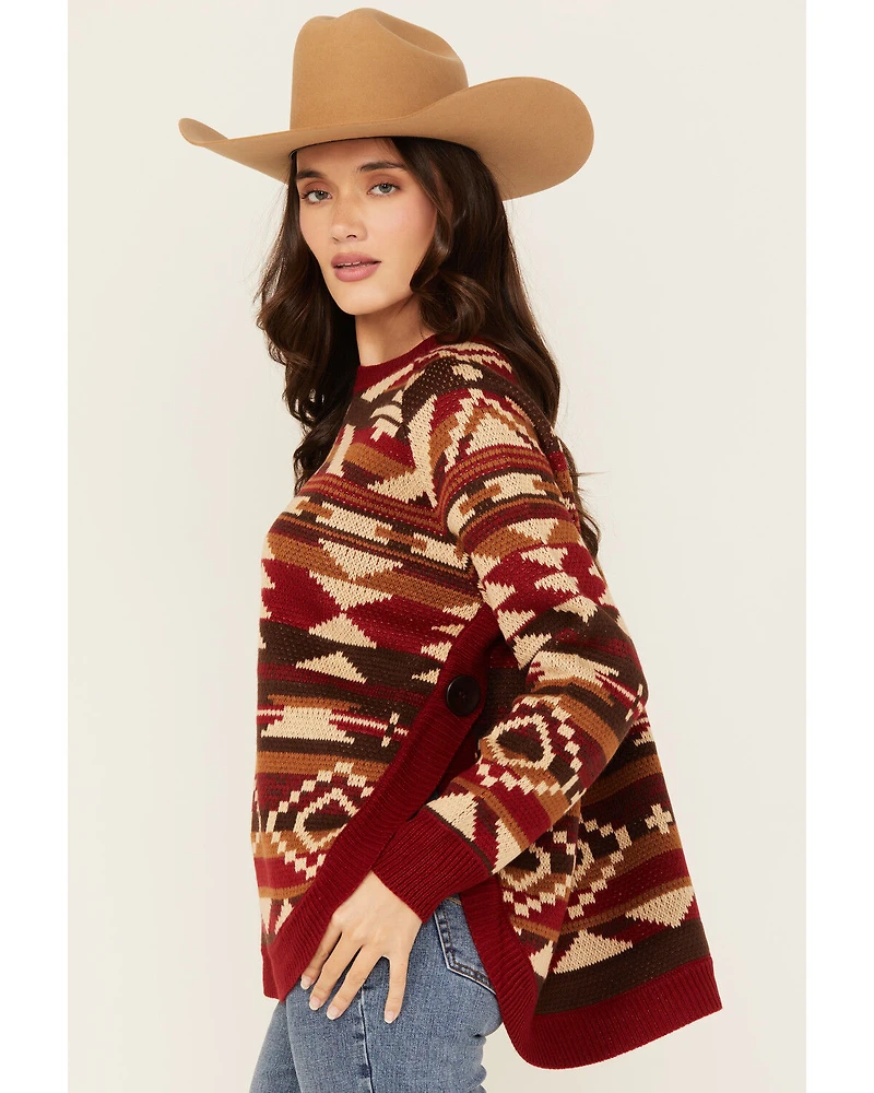 Cotton & Rye Women's Southwestern Print Button Sweater