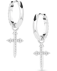 Montana Silversmiths Women's Crystal Devotion Cross Earrings