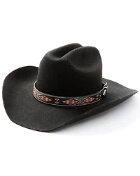 Shyanne Women's Leather Southwestern Pattern Embroidered Hat Band