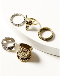 Shyanne Women's Sierra Winter Longhorn Ring Set - 5 Piece