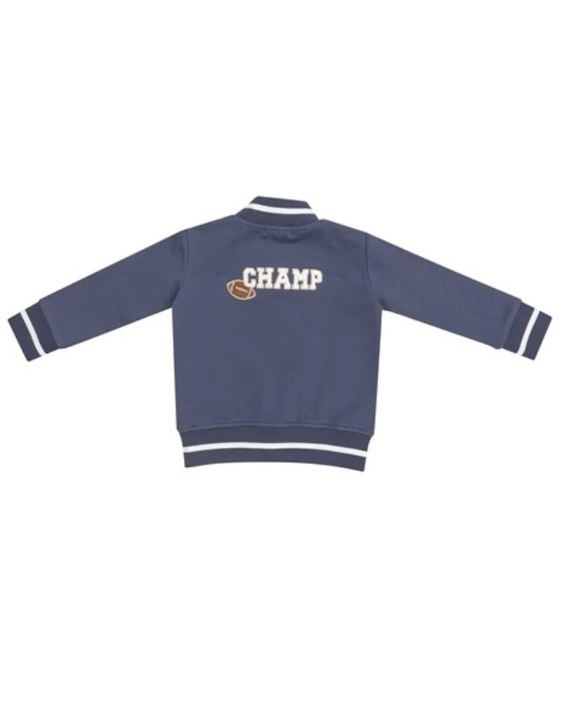 Angel Dear Infant Boys' Solid Snap Letterman Jacket