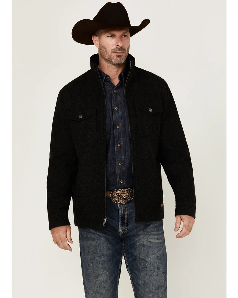 Powder River Outfitters Men's Heather Wool Zip Jacket
