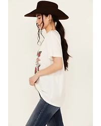 Wrangler Women's George Strait Floral Short Sleeve Graphic Tee