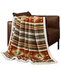 HiEnd Accents Del Sol Campfire Sherpa Throw