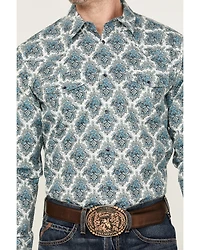 Gibson Men's Kinzie Medallion Print Long Sleeve Snap Western Shirt