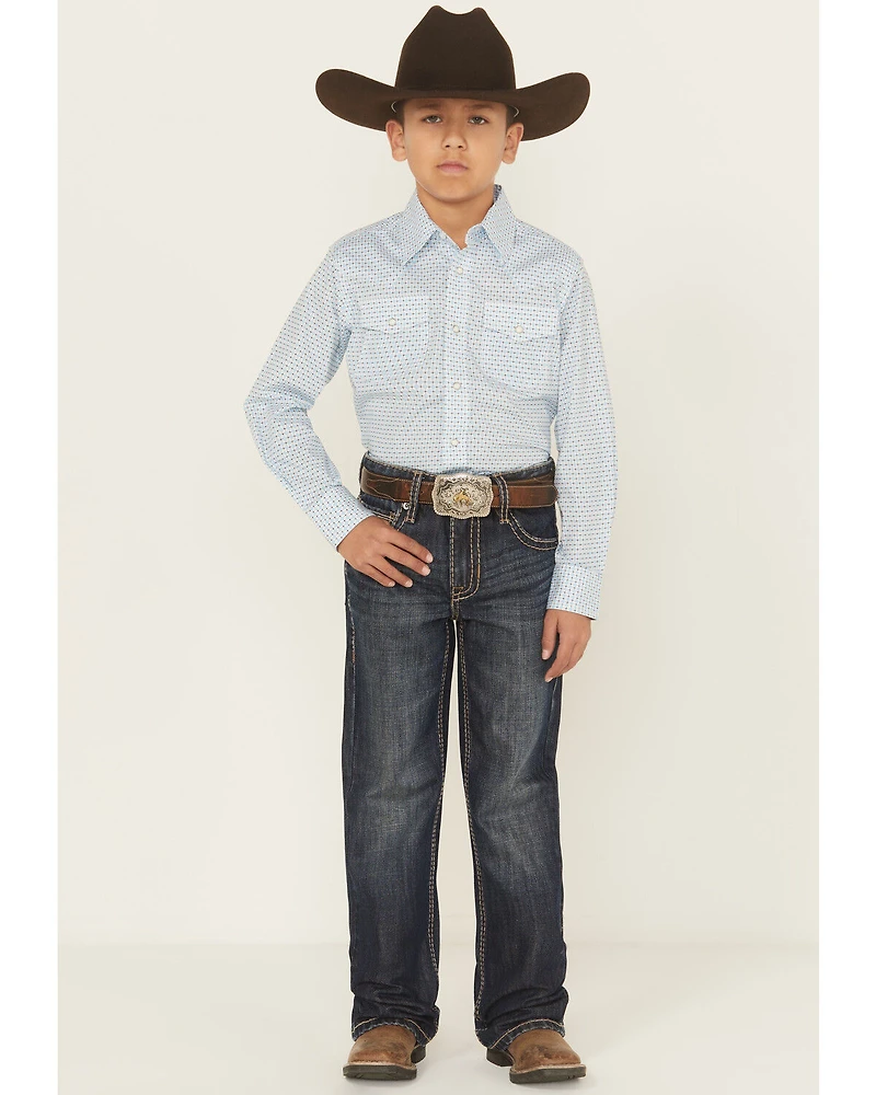 Rock & Roll Denim Boys' Dark Wash Raised Bootcut Jeans