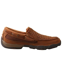 Twisted X Men's Basket Weave Slip-On Shoes - Moc Toe