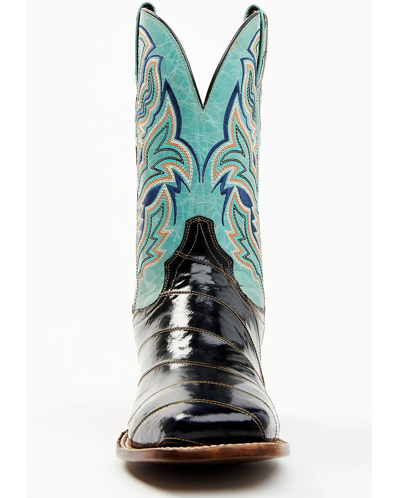 Dan Post Men's Eel Exotic Western Boots - Broad Square Toe