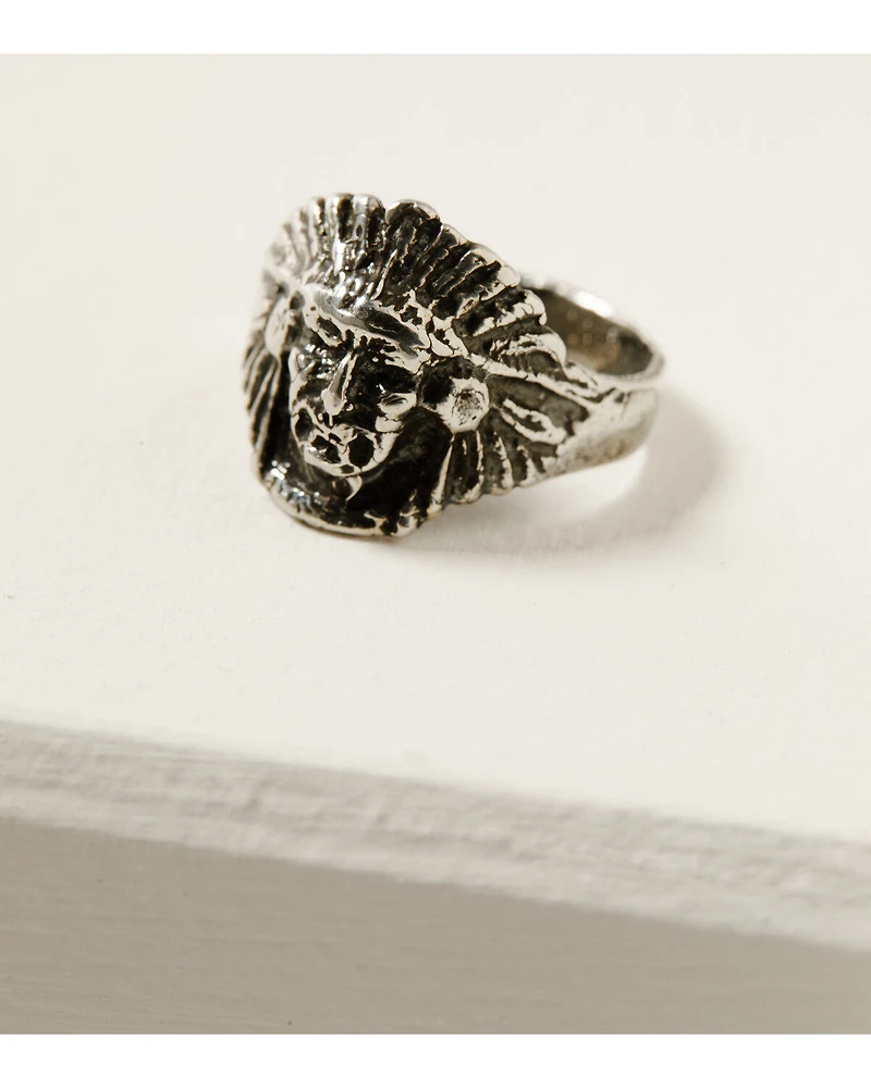 Broken Arrow Jewelry Women's Indian Head Ring