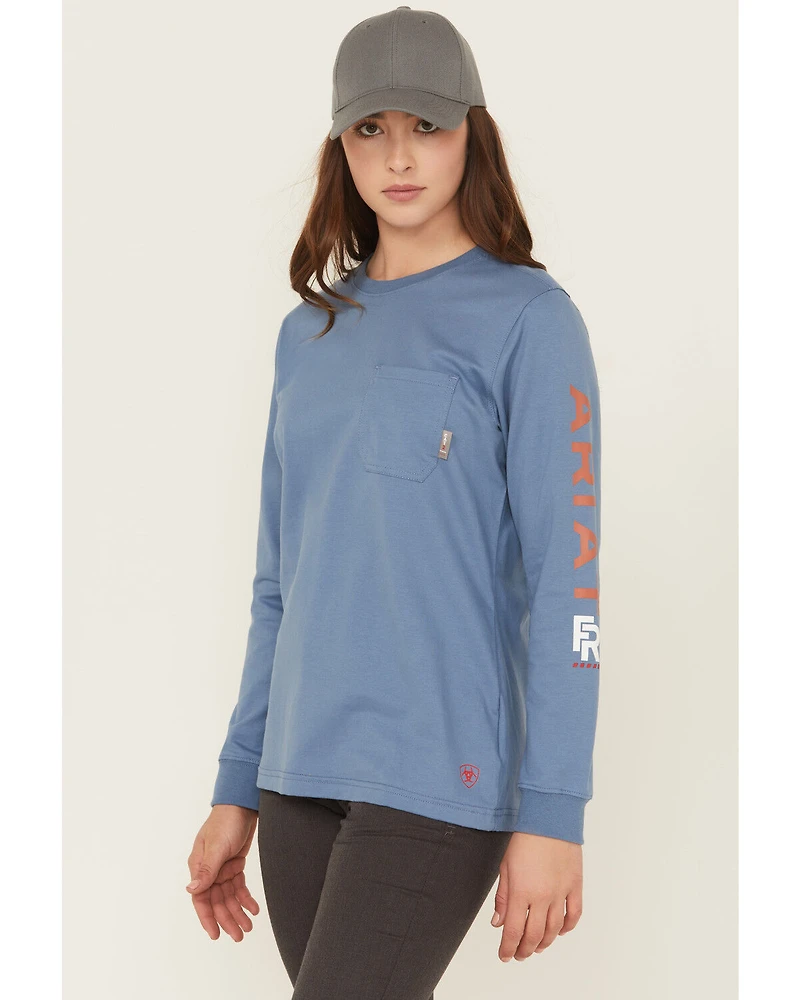 Ariat Women's FR Stretch Logo Long Sleeve Work Tee