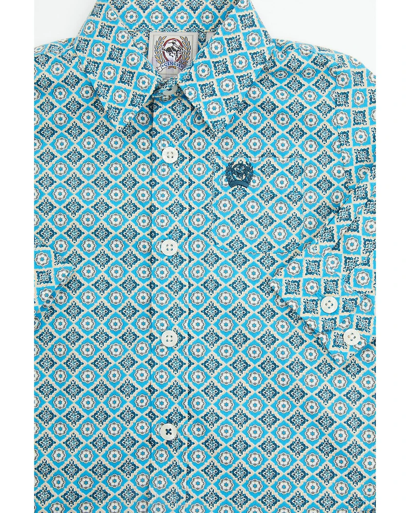 Cinch Infant Boys' Printed Long Sleeve Button-Down Western Shirt