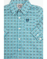 Cinch Infant Boys' Printed Long Sleeve Button-Down Western Shirt