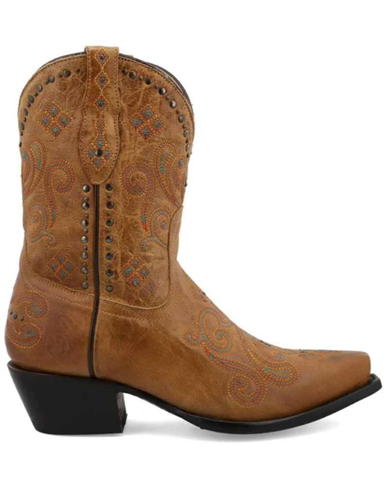 Black Star Women's CellSole Studded Leather Western Boots - Snip Toe
