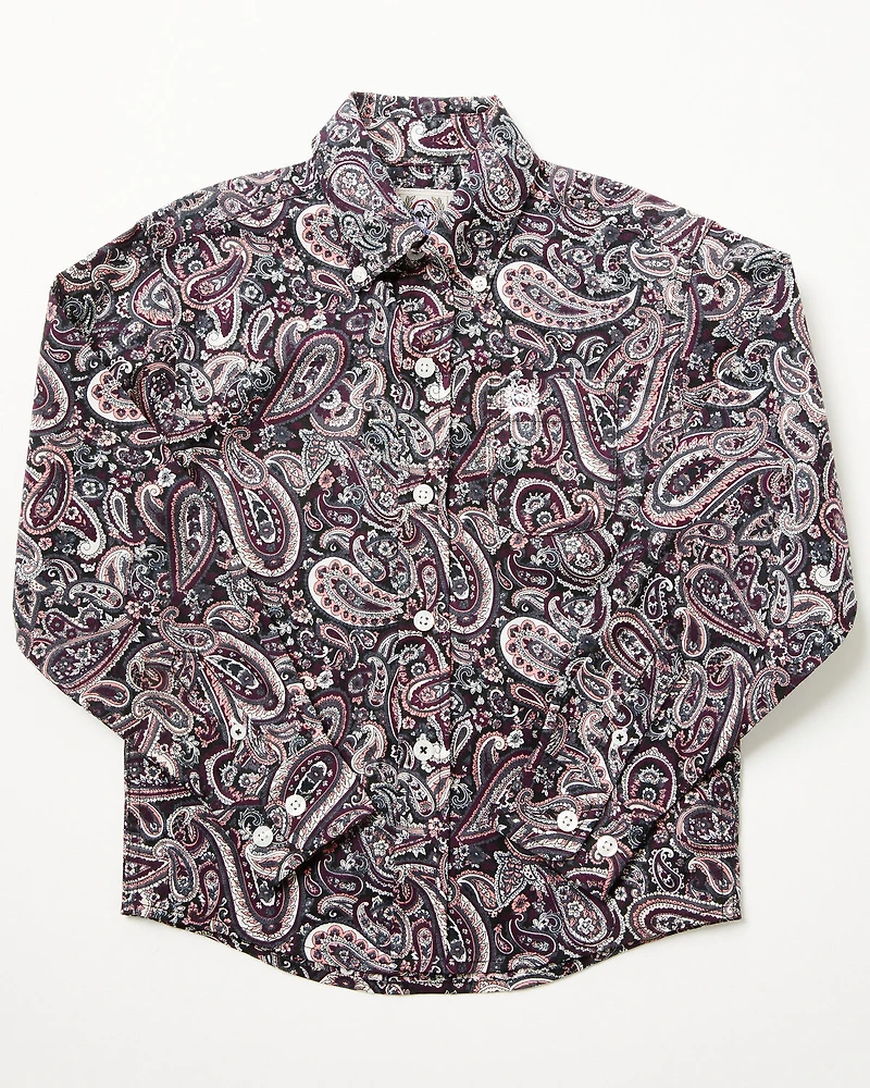 Cinch Toddler Boys' Paisley Print Long Sleeve Button-Down Western Shirt