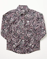 Cinch Toddler Boys' Paisley Print Long Sleeve Button-Down Western Shirt