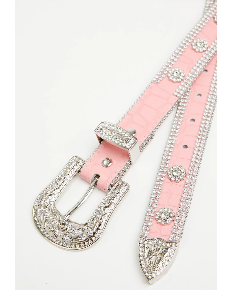 Shyanne Girls' Lucy Embossed Embellished Bling Belt