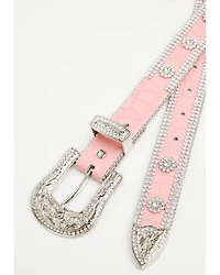 Shyanne Girls' Lucy Embossed Embellished Bling Belt