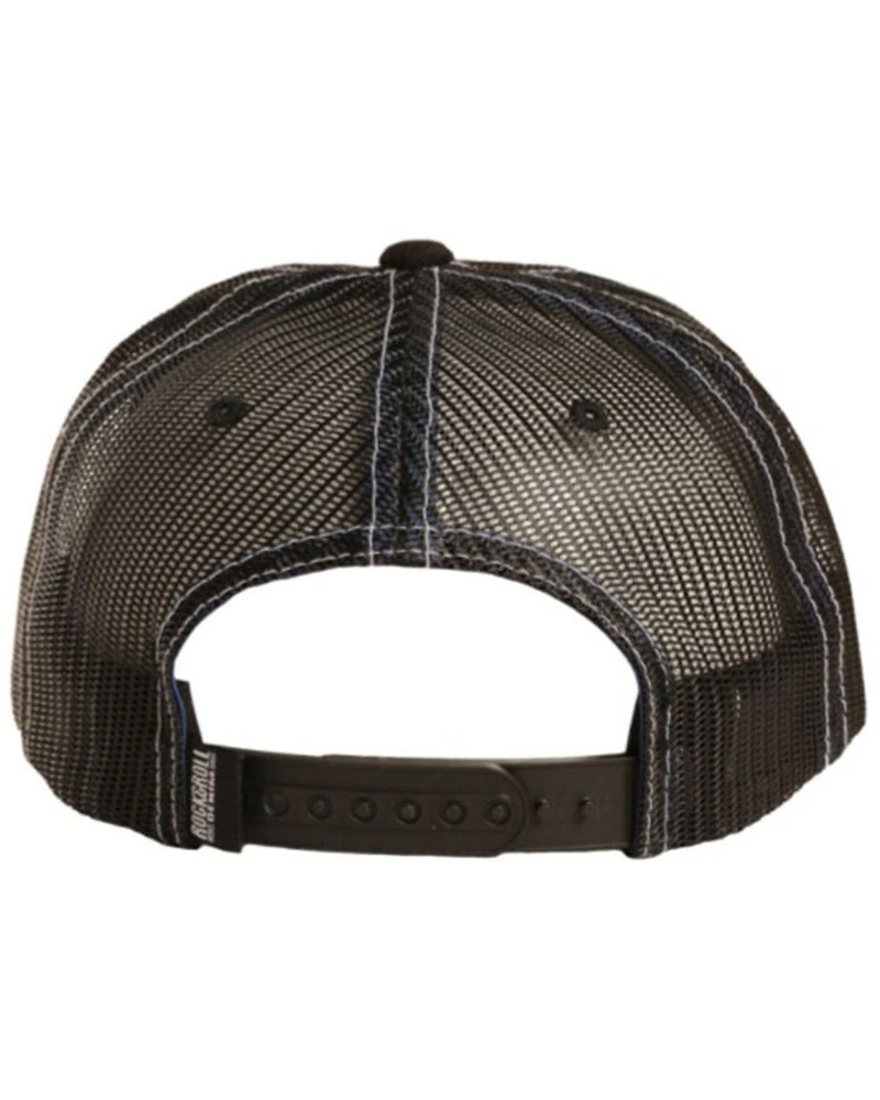 Tuf Copper Men's Black Authentic Logo Patch Mesh-Back Trucker Cap