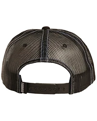 Tuf Copper Men's Black Authentic Logo Patch Mesh-Back Trucker Cap